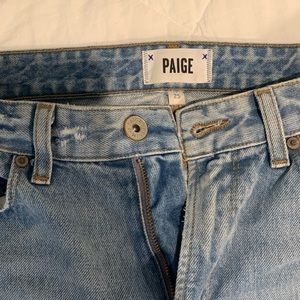 PAIGE High Rise Sarah Straight Jeans